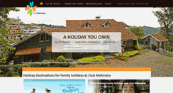 Desktop Screenshot of clubmahindra.com