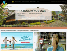 Tablet Screenshot of clubmahindra.com